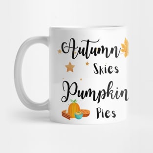 Autumn Skies Pumpkin Pies stars Mug